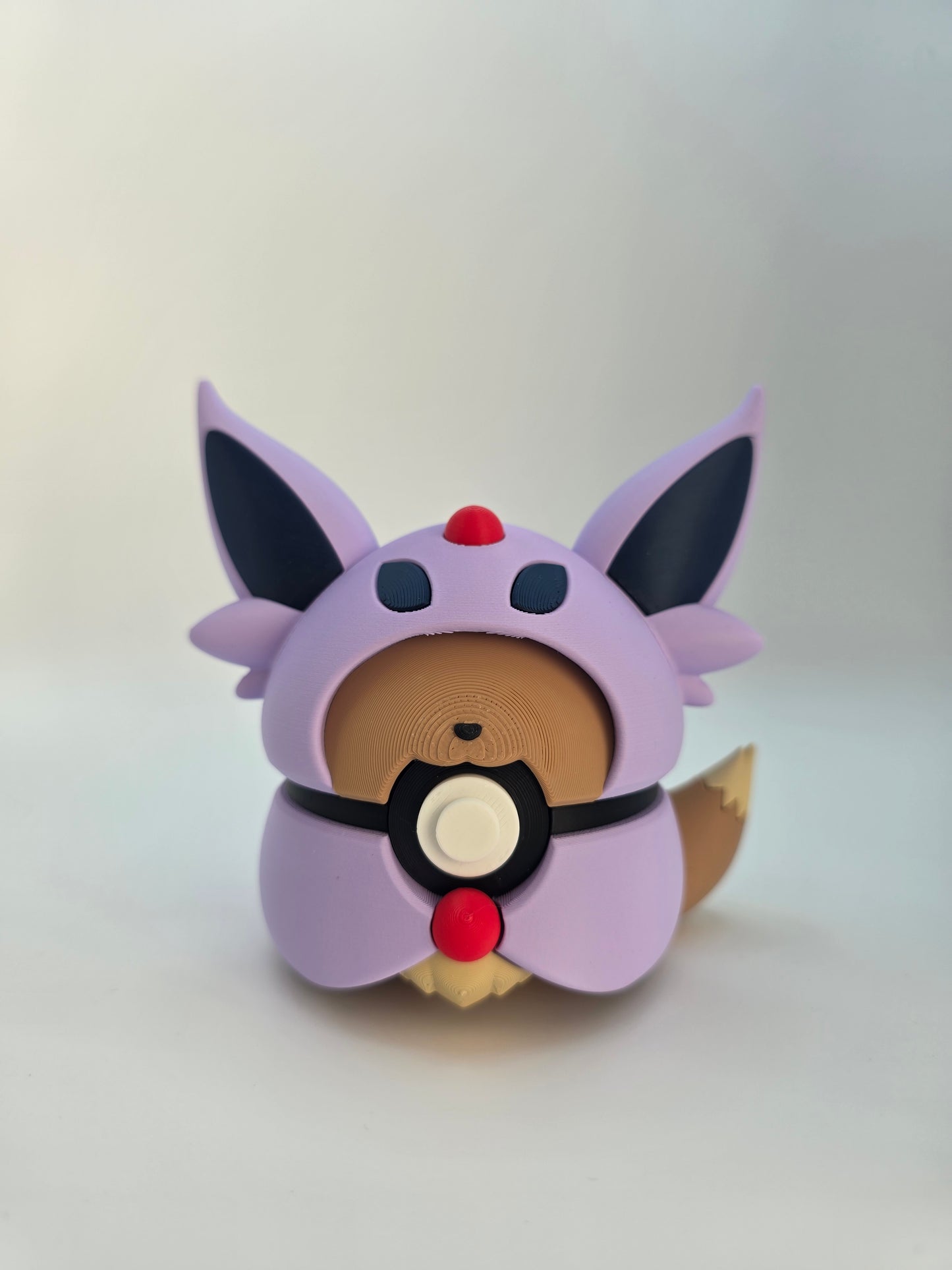 Character Design - 3D Printed Character Ball - Poncho Eevee Collection - Unique Display Collectible.