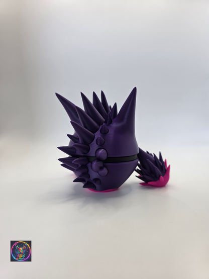Character Design - 3D Printed Character Ball - Mega Gengar - Unique Display Collectible.