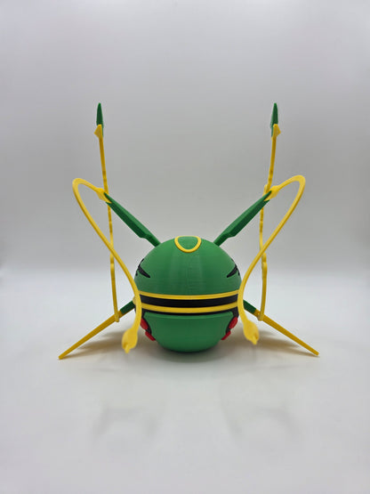 Character Design - 3D Printed Character Ball - Mega Rayquaza - Unique Display Collectible.
