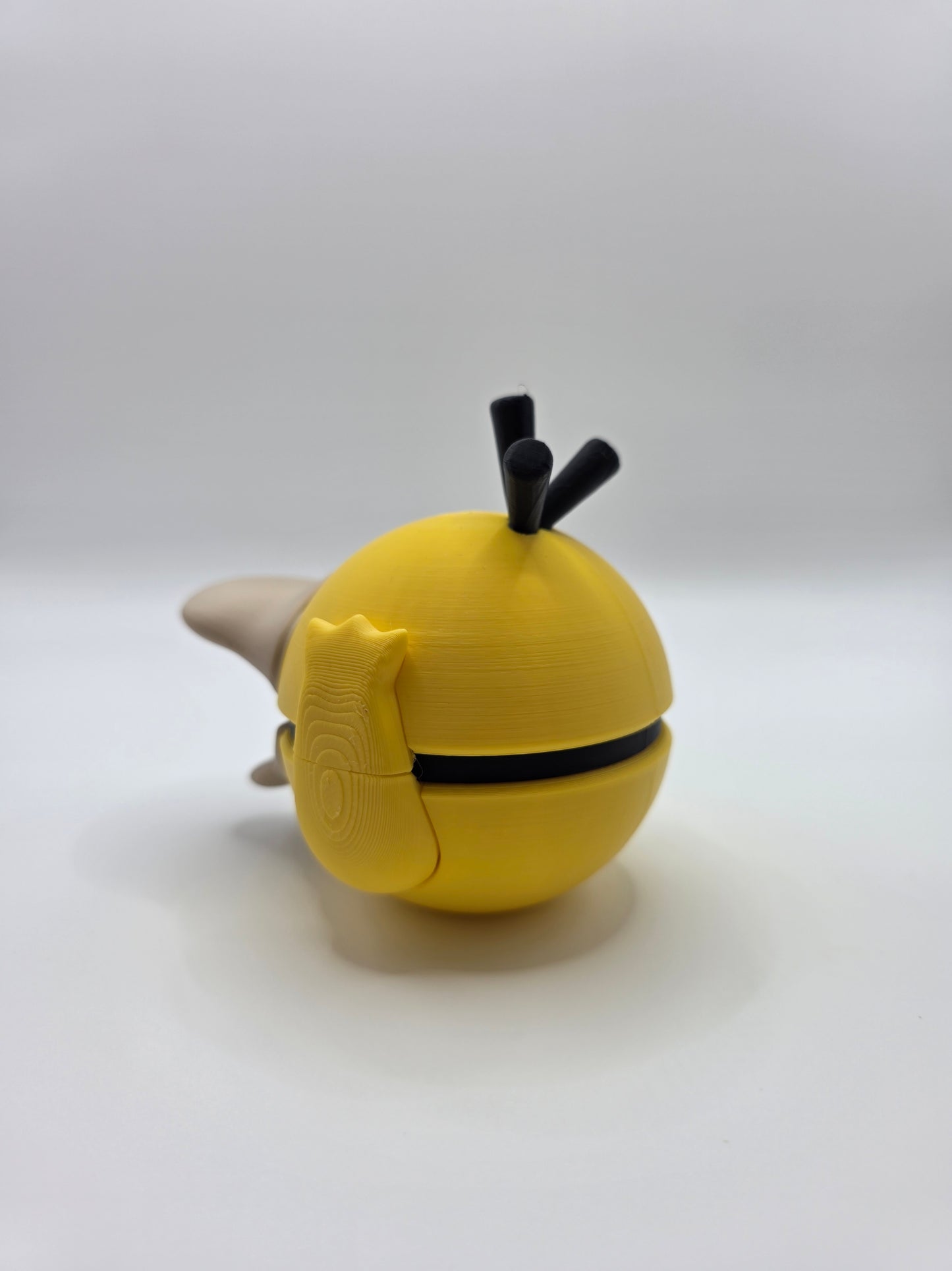 Character Design - 3D Printed Character Ball - Psyduck - Unique Display Collectible.