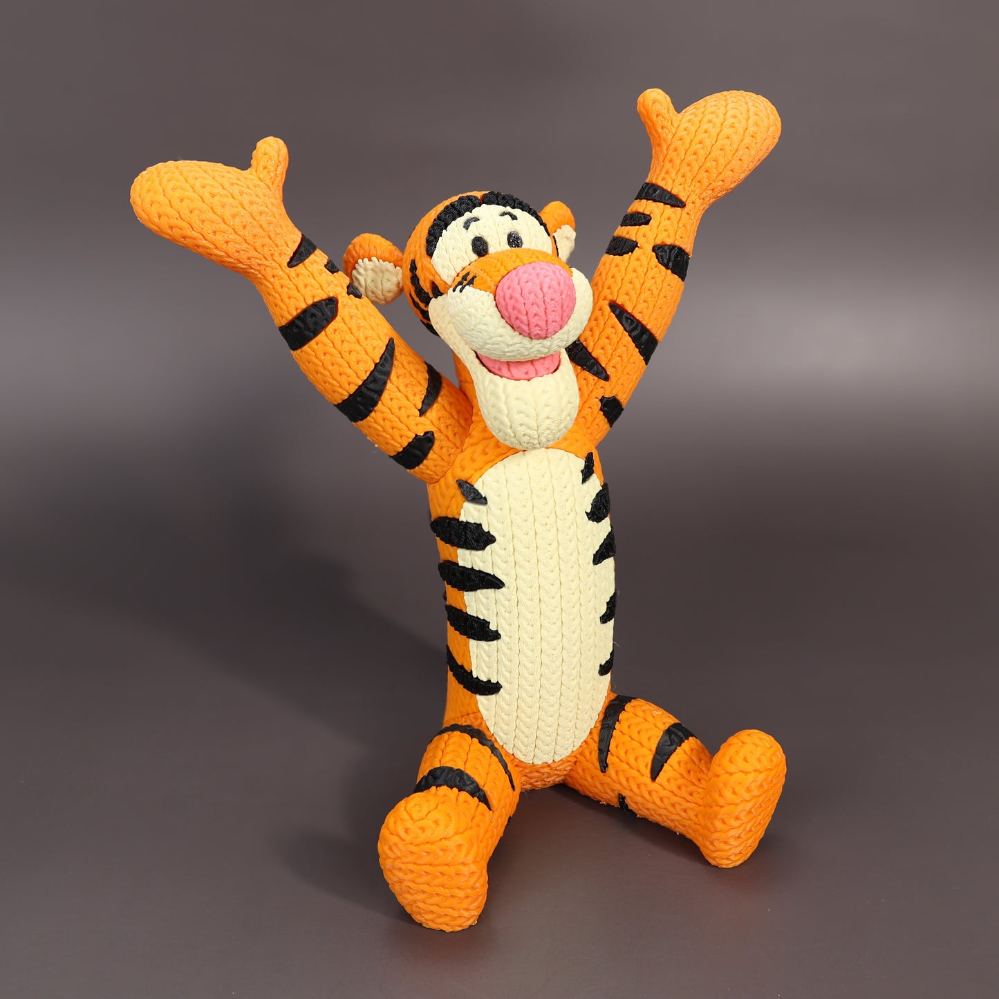 Knitted Design - 3D Printed Winnie The Pooh Inspired Character Figures - Unique Display Collectible