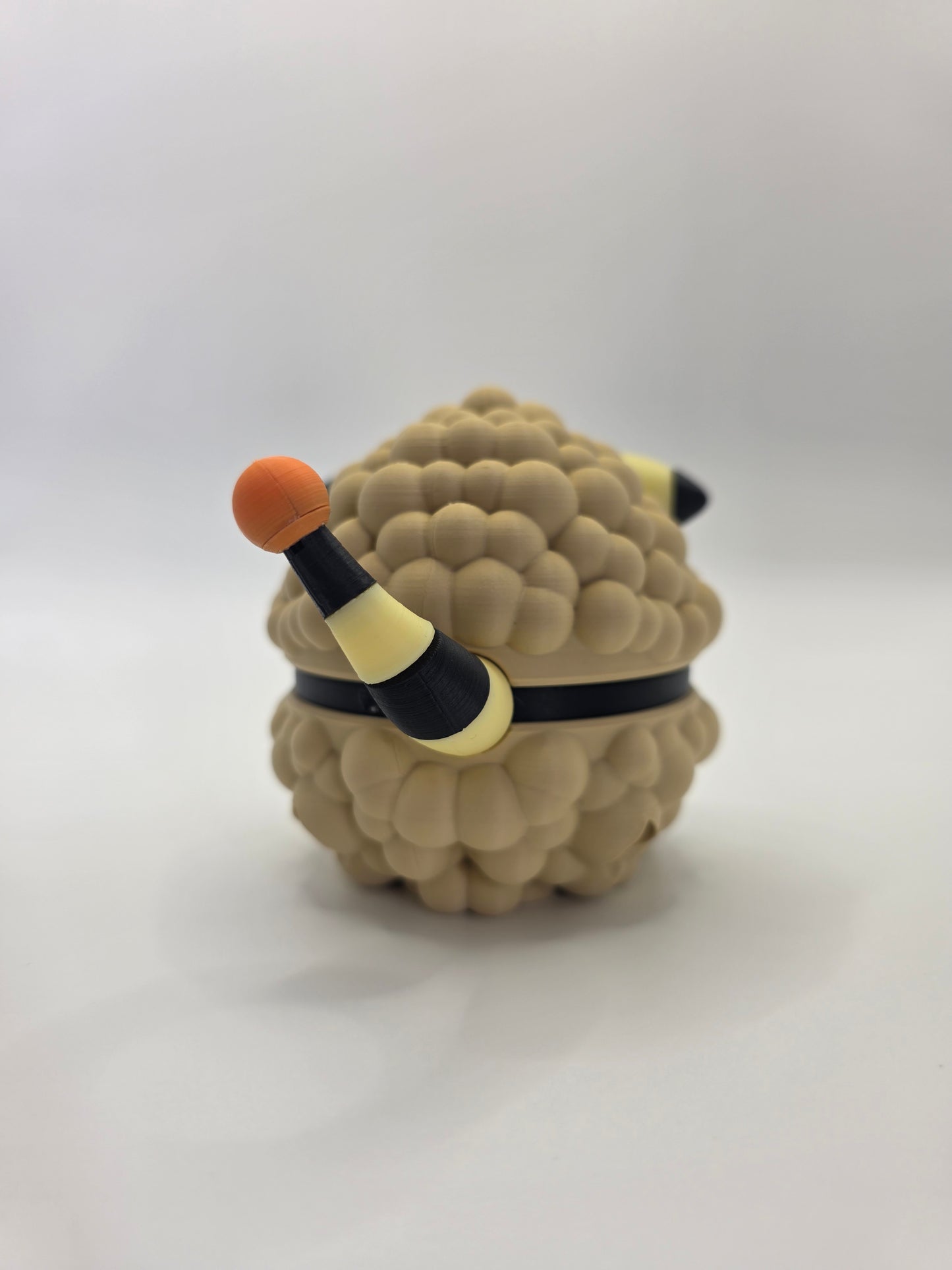 Character Design - 3D Printed Character Ball - Mareep - Unique Display Collectible.