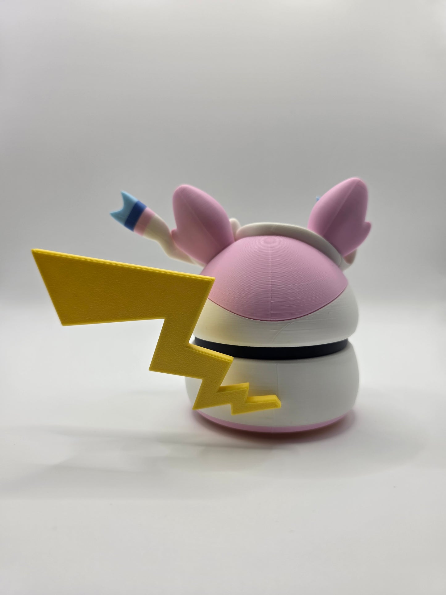 Character Design - 3D Printed Character Ball - Poncho Pikachu Collection - Unique Display Collectible.